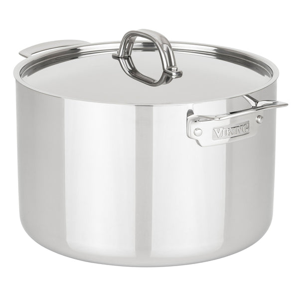 Viking 3-Ply Stainless Steel 12-Quart Stock Pot with Metal Lid