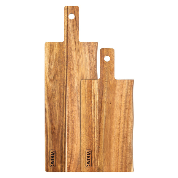 Viking Acacia 2-Piece Paddle and Cutting Board Serving Set